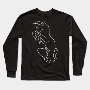 Bull Drawing Artwork Long Sleeve T-Shirt